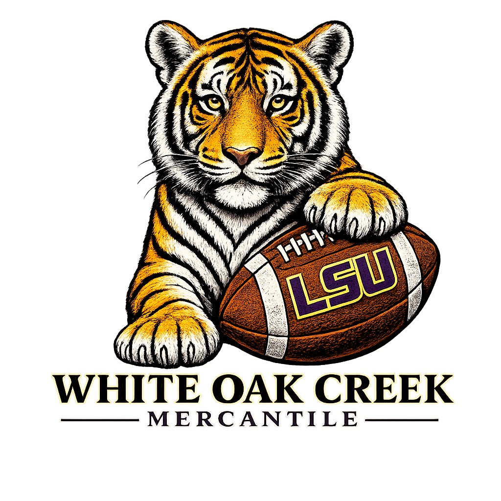 White Oak Creek Mercantile LSU Tiger Foot on Ball