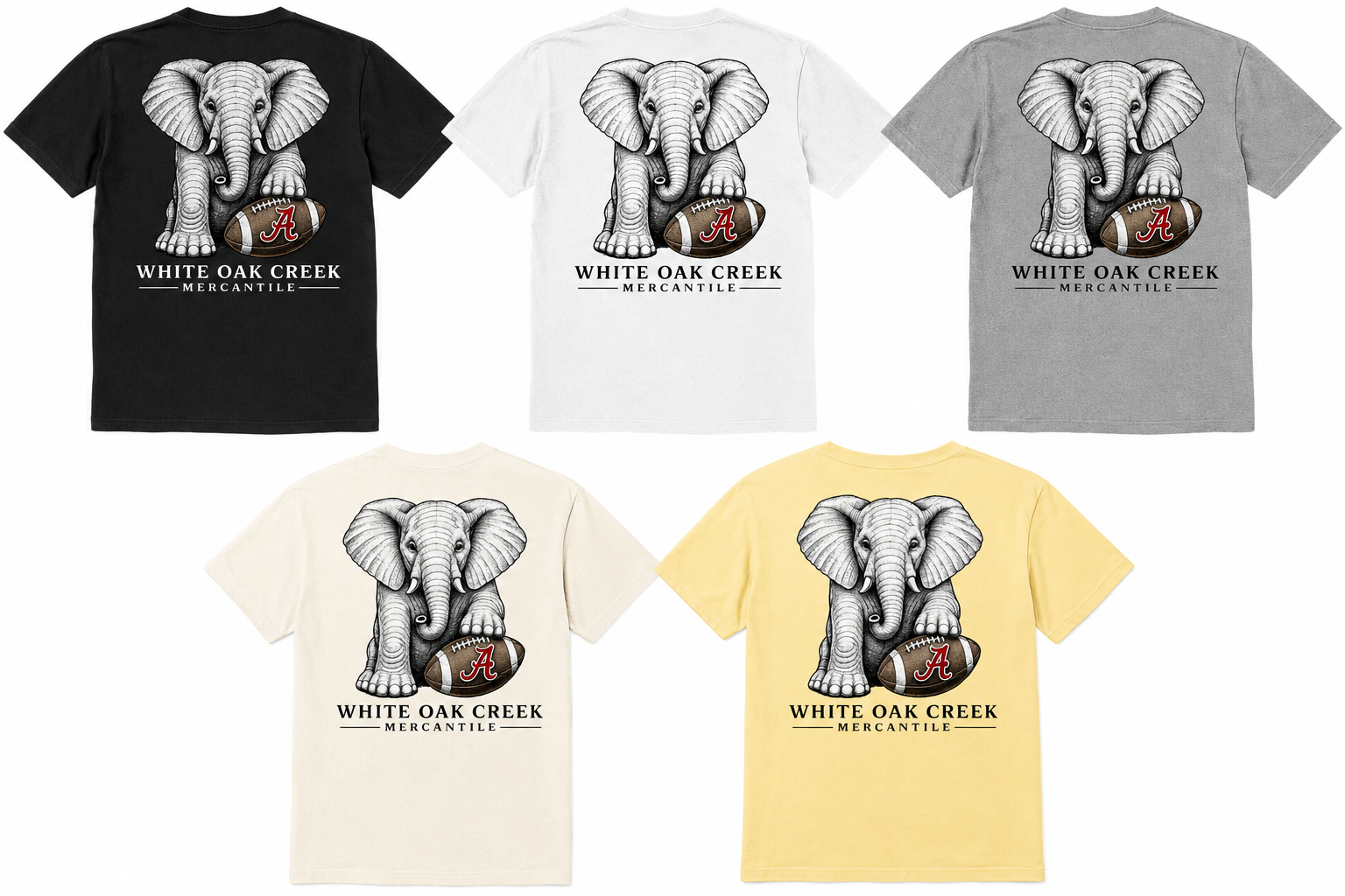 White Oak Creek Mercantile Alabama Elephant with foot on Ball