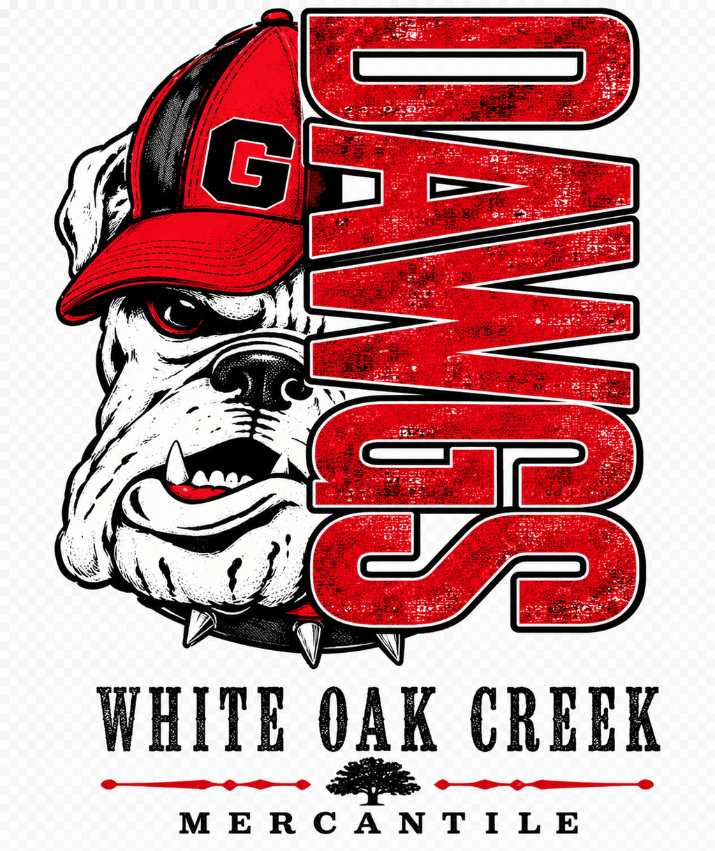 White Oak Creek Mercantile  UGA DAWGS-1/2 Face