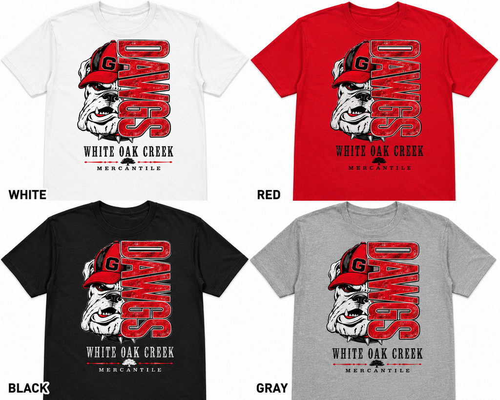White Oak Creek Mercantile  UGA DAWGS-1/2 Face