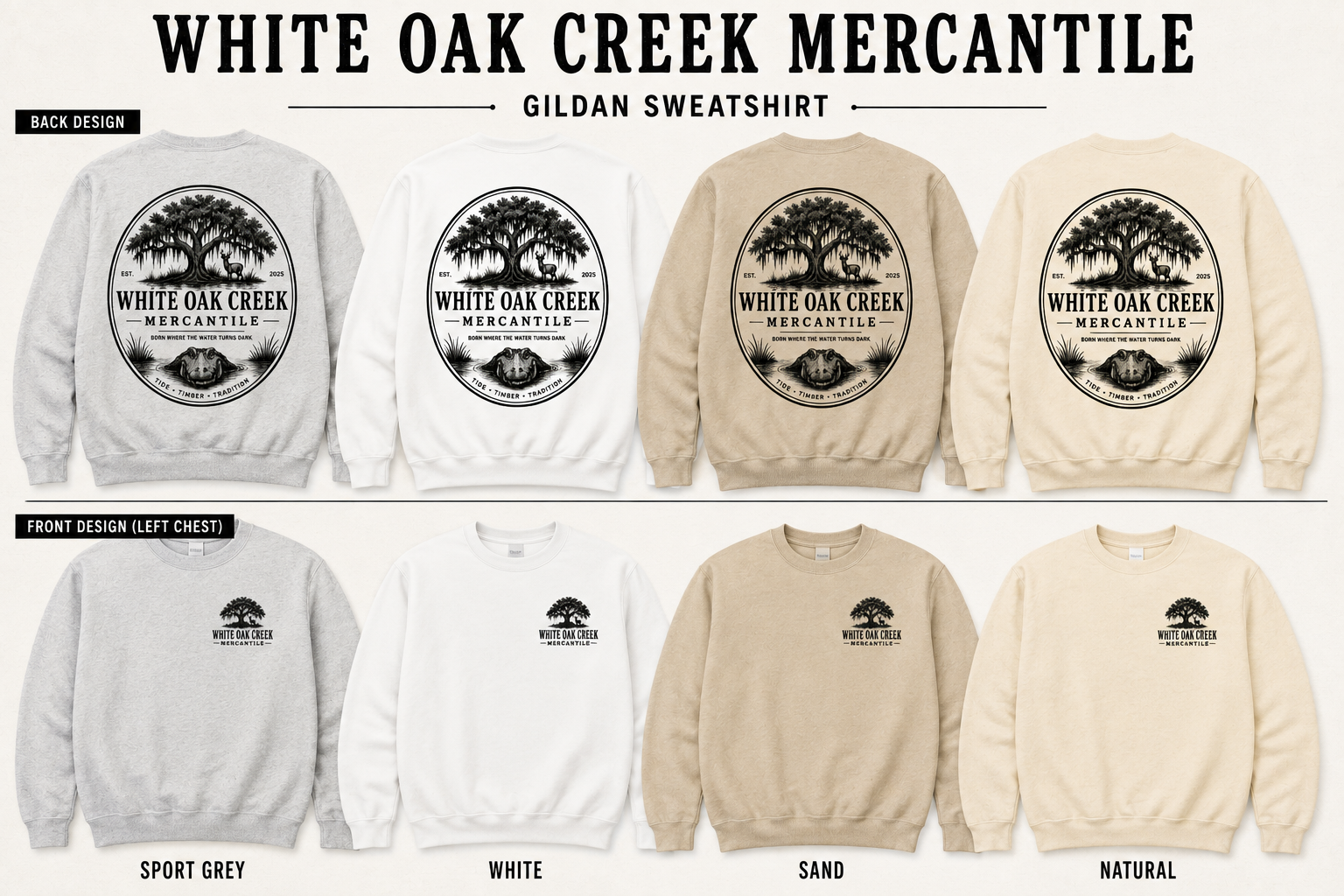 White Oak Creek Mercantile Logo Collection