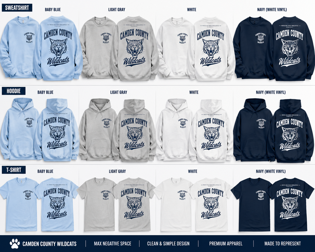 White Oak Creek Mercantile Game Day-Camden County Wildcats