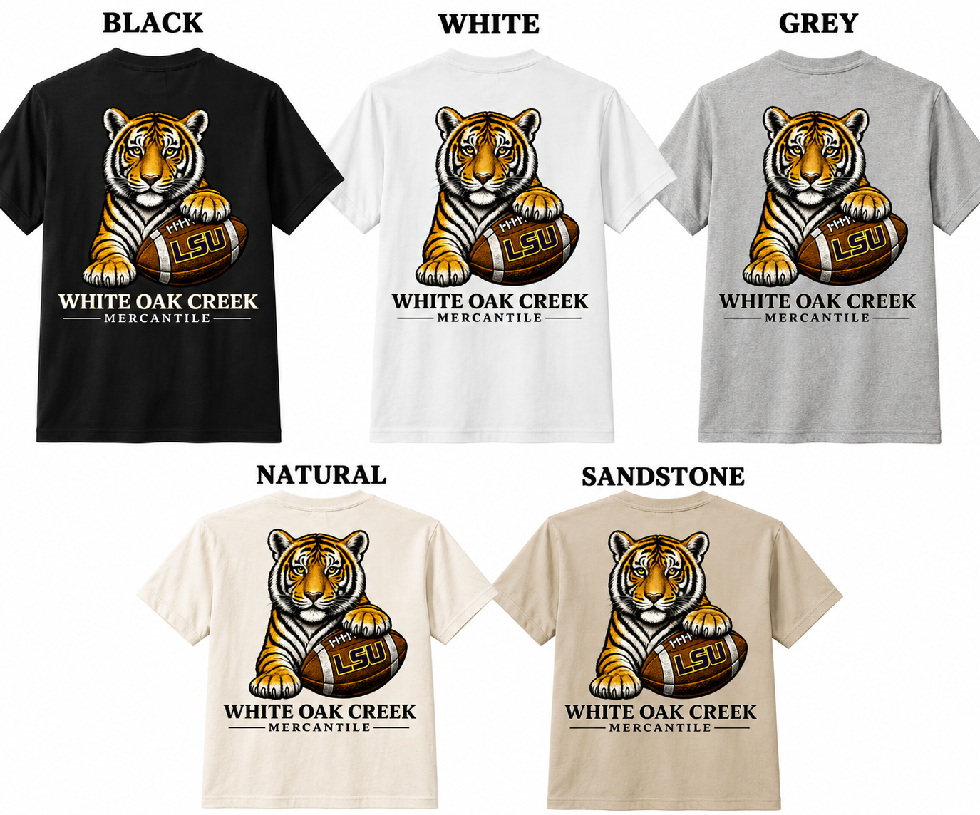 White Oak Creek Mercantile LSU Tiger Foot on Ball