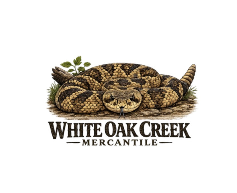 White Oak Creek Mercantile  Timber Rattler