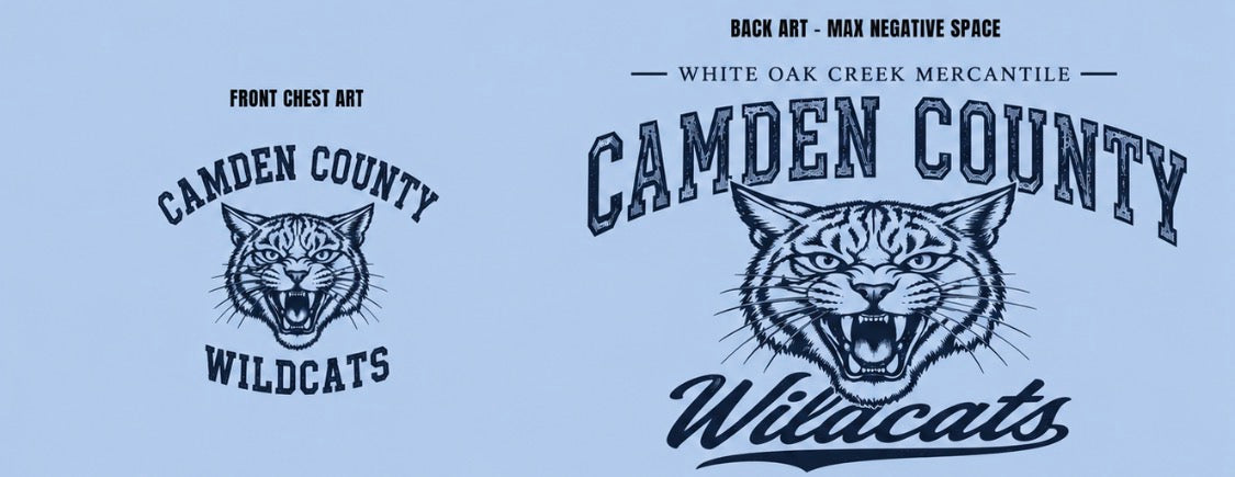 White Oak Creek Mercantile Game Day-Camden County Wildcats